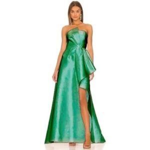 Elliatt X Revolve Strapless Protea Gown In Emerald NEW